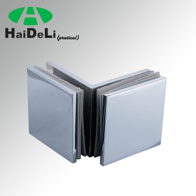 HaiDeLi square 90 deg glass to glass connector clamp/glass barcket