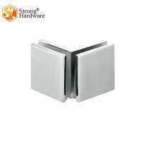 90Degree two sided bathroom L connector corner glass connector