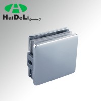 Haideli Stainless Steel Square Wall Mount Clamp Hole-in-Glass Style