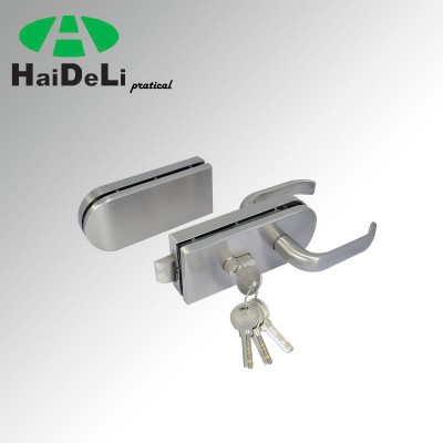 Office frameless tempered toughened 10 12mm glass door lock