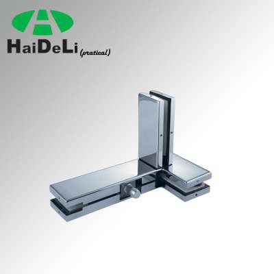 Haideli high quality stainless steel glass door clamp left side patch fitting