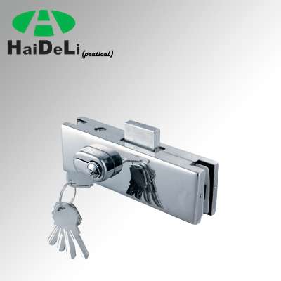 2017 Haideli Stainless Steel Glass Door Lock Clamp floor lock patch fitting